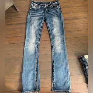 Miss Me Straight Leg Blue Jeans